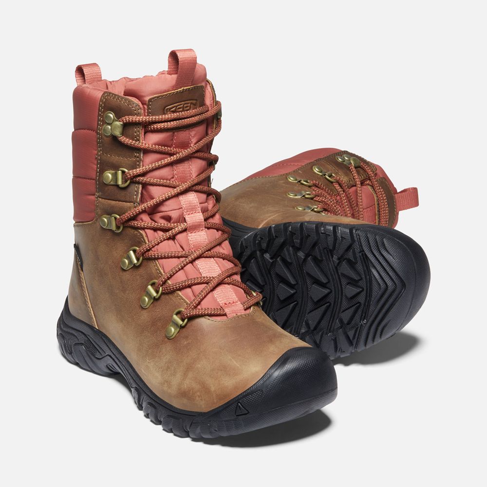 Keen Laarzen Dames Bruin - Greta Waterproof - 94601-VWUA